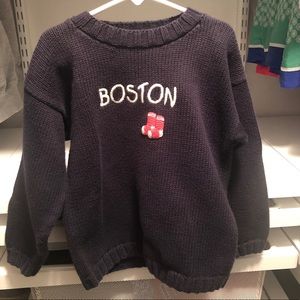 Molly Googles Navy Blue Red Sox Sweater